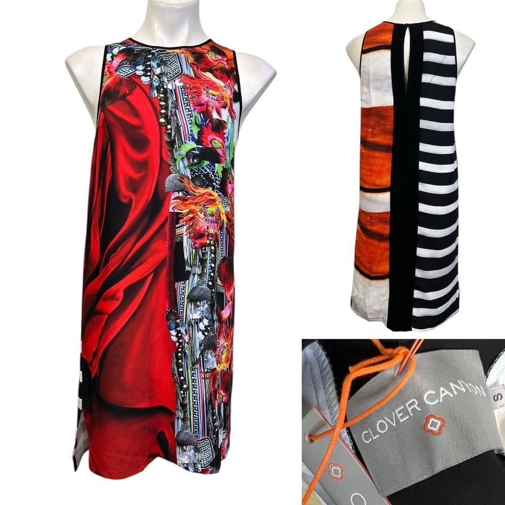 Clover Canyon monk cloth dressβ S sleeveless multicolor knee length